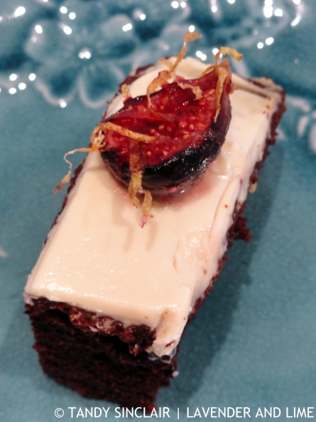 Brownie Chocolate Cake With Baked Masala Figs